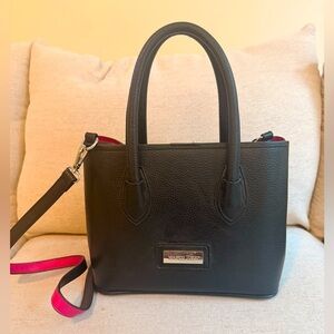 Marco Tozzi peble leather black bag